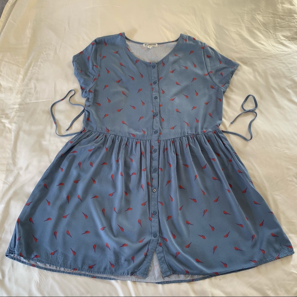 Hot Topic Blue and Red Mini Dress